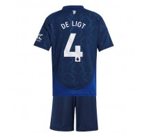 Manchester United Matthijs de Ligt #4 Koszulka Wyjazdowa dzieci 2024-25 Krótki Rękaw (+ krótkie spodenki)
